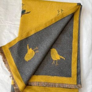 Scarf, Yellow Large Wool Shawl, Wrap, Warm Pashmina, Winter Accessories NEW